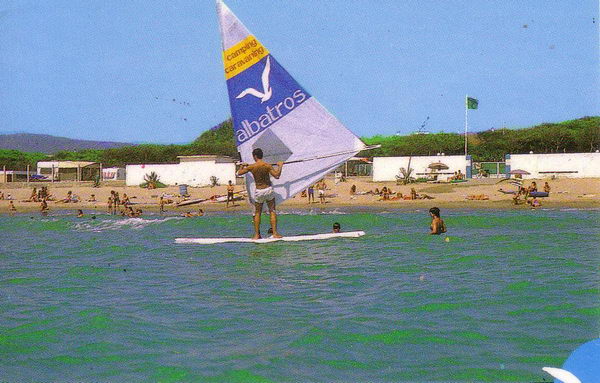 (1984) Vela de Wind-surf del camping Albatros de Gav&agrave; Mar
